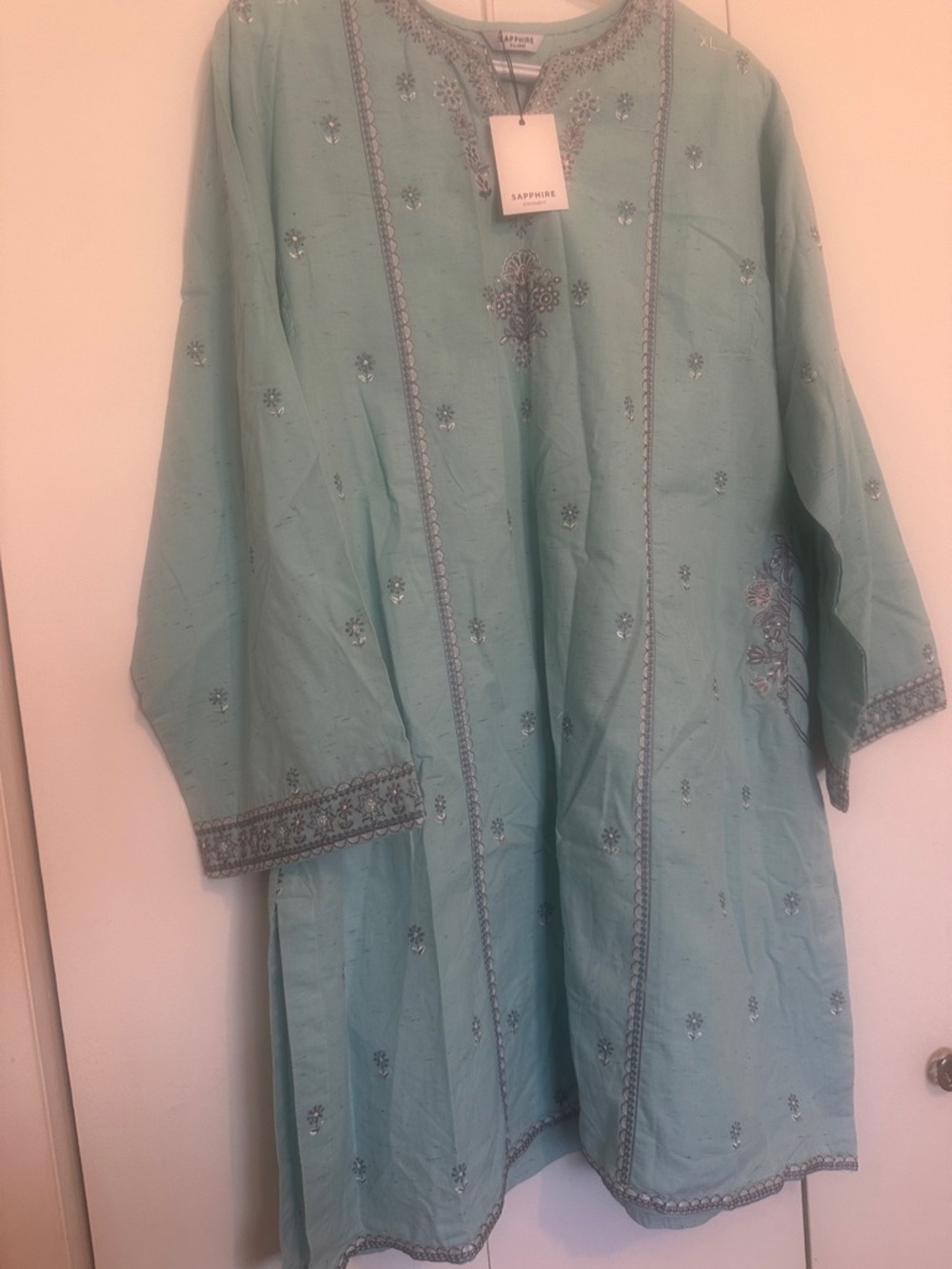 Seafoam Embroidered Tunic Jacket